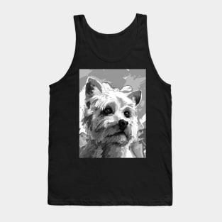 Yorkshire Terrier Mom Black and White Tank Top